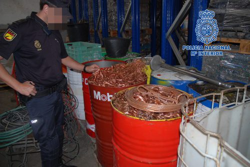 La Policía Nacional se incauta de cerca de 96 toneladas de metales y detiene a 26 personas en el Action Day 2014