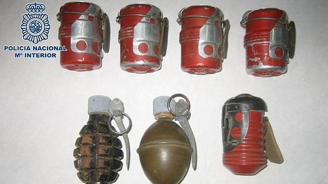 La Policía retira siete granadas de la Guerra Civil halladas en una bodega