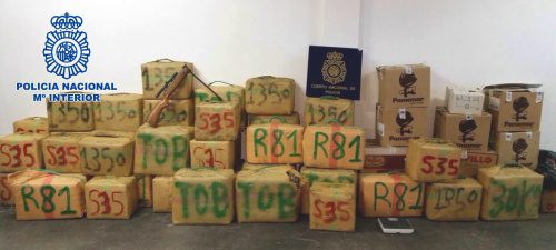 La Policía Nacional se incauta de un alijo de casi 1,5 toneladas de hachís en la localidad gaditana de los Barrios