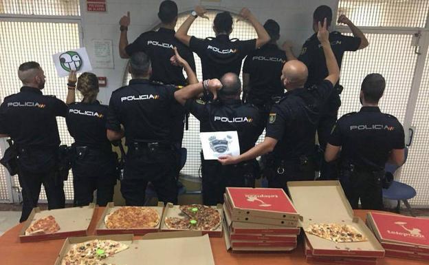 pizzas para la Policía Nacional
