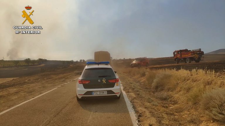 La Guardia Civil investiga a cinco personas como presuntas responsables del incendio de Ateca en Zaragoza